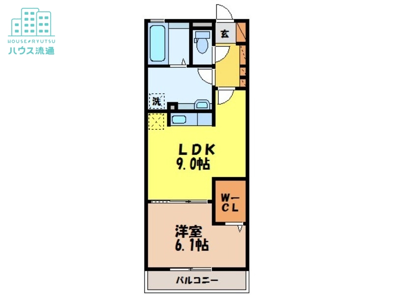 諫早市西郷町のアパートの間取り