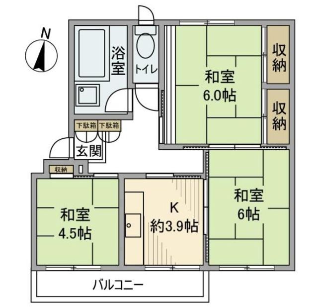 竹山団地4305号棟の間取り写真