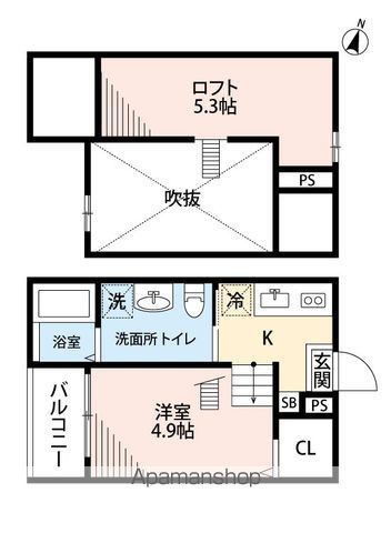 名鉄名古屋本線 本星崎駅 徒歩11分 2階建 築12年の間取り写真
