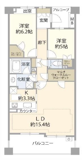 東京メトロ丸ノ内線 中野坂上駅 徒歩9分 5階建 築22年の間取り写真