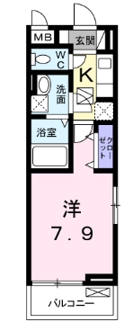 名古屋市緑区神沢のアパートの間取り