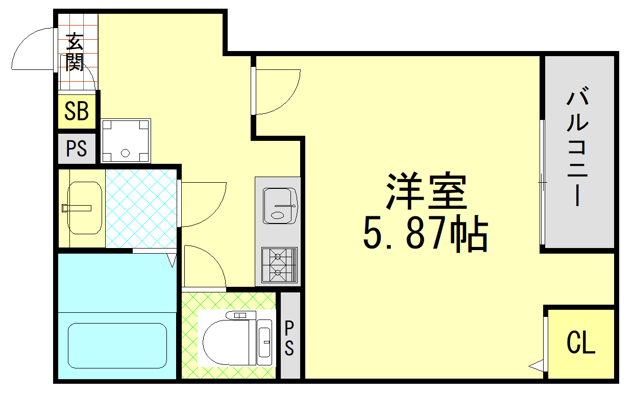 枚方市枚方上之町のアパートの間取り