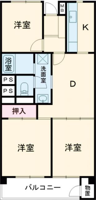 取手中央タウンA棟の間取り