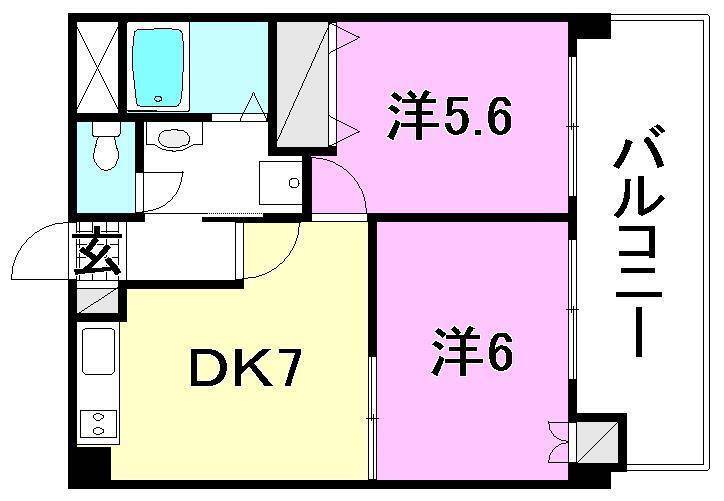 サザンコート６の間取り