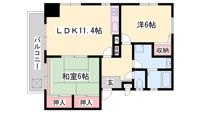 クリーンピア船橋町の間取り