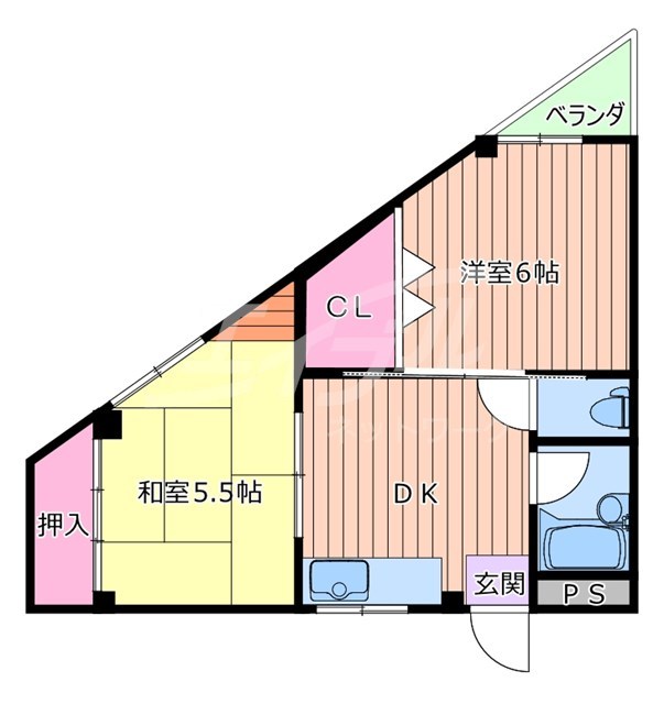 サカエ第6マンションの間取り