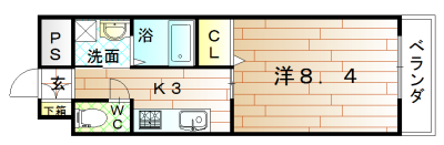 ピンズ赤間駅前の間取り