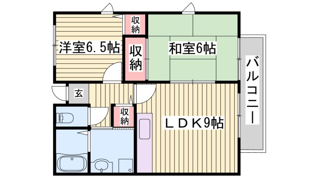 たつの市　TNマンションの間取り