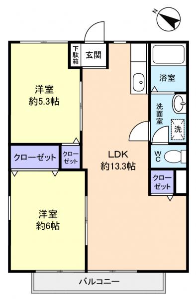 ベルハイツ２の間取り