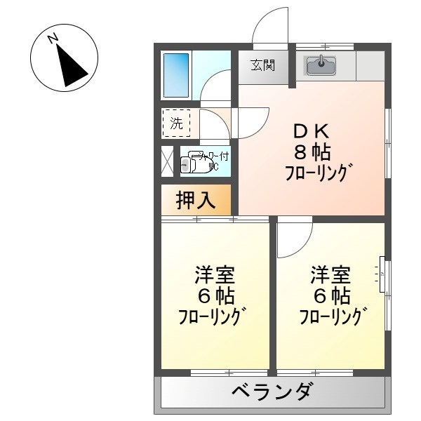 上田市天神のアパートの間取り