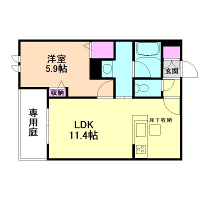 大阪市淀川区十三東のアパートの間取り