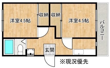 コーポ学園前の間取り