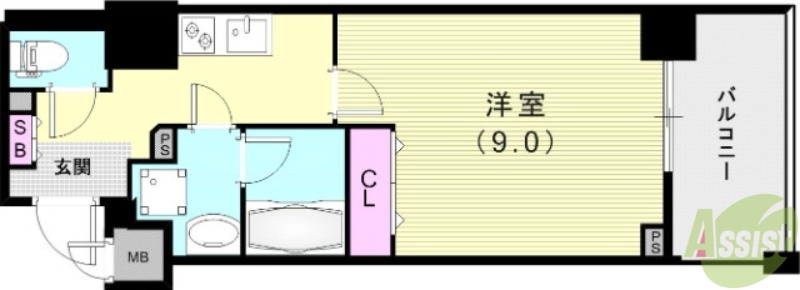 STEADY三宮の間取り