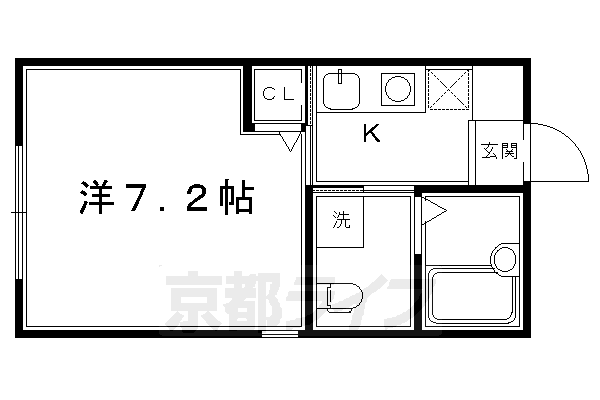 京都市南区東九条東御霊町のマンションの間取り