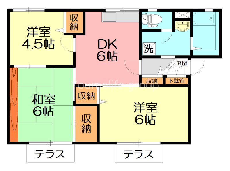 海老名市河原口のアパートの間取り