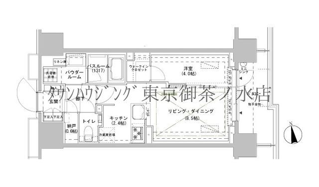 パークスフィア牛込神楽坂の間取り