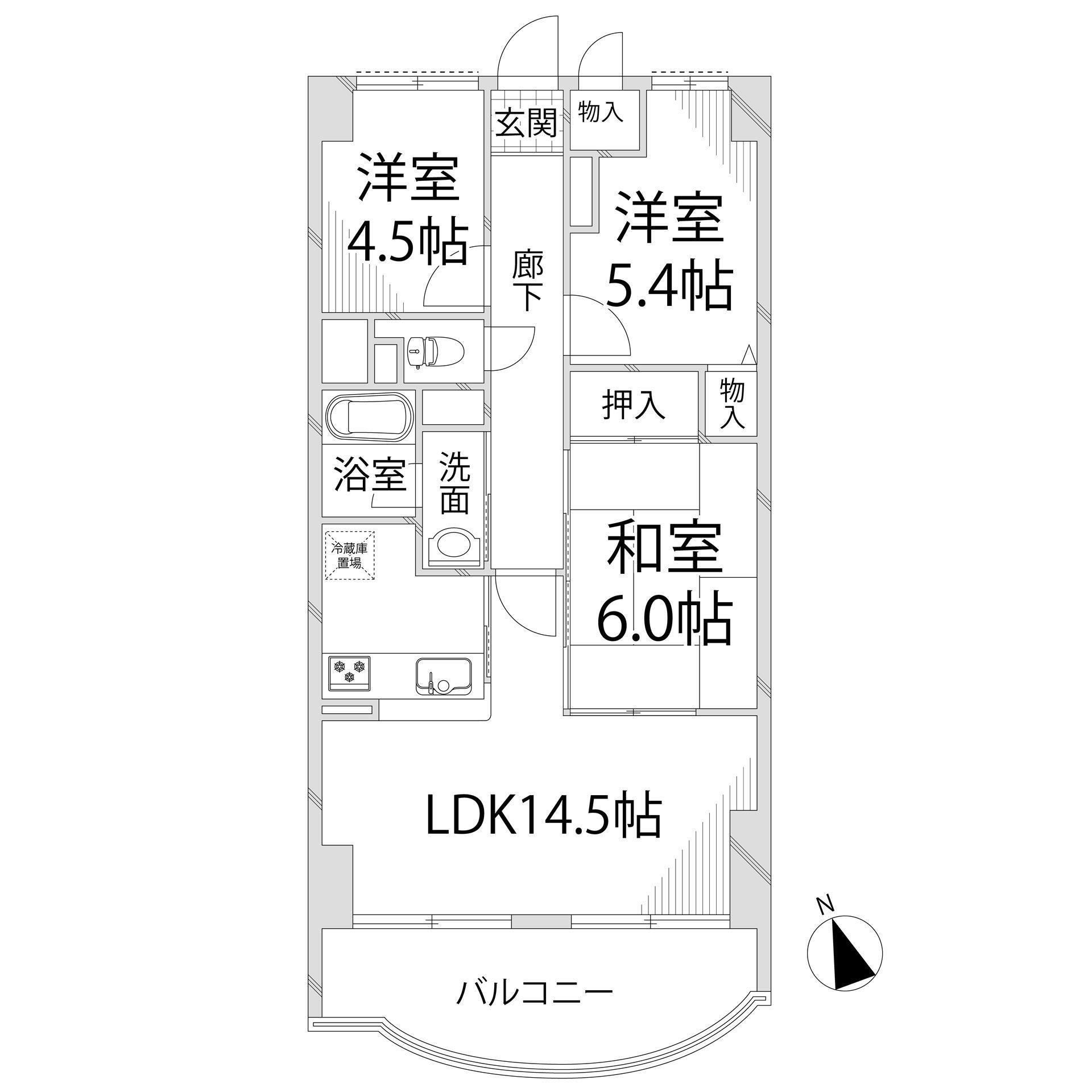 手柄アートスカイハイツの間取り