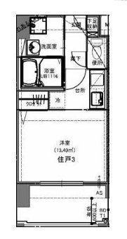 メイクス博多石城の間取り