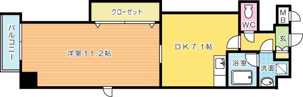 北九州市小倉北区砂津のマンションの間取り