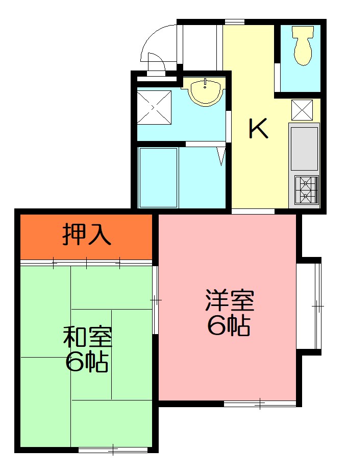 藤沢市辻堂元町のアパートの間取り