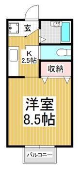 駒ヶ根市赤穂のアパートの間取り