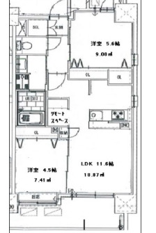 WESTIN　KOGOKITAの間取り