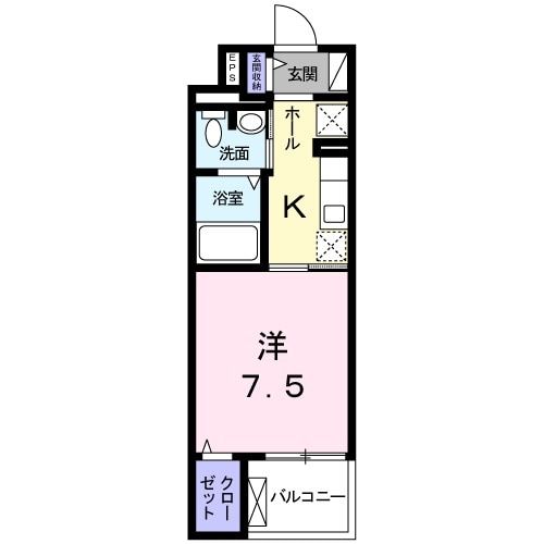 静岡市葵区長沼のマンションの間取り