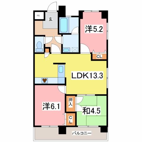 信開ベルシー城東の間取り