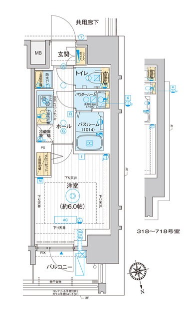 ディームス品川南大井の間取り