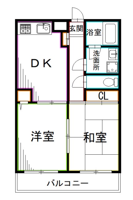 杉並区阿佐谷南のマンションの間取り