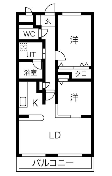 東海市中央町のマンションの間取り