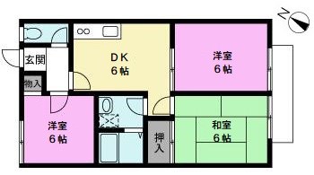 アーバンハナタＡの間取り