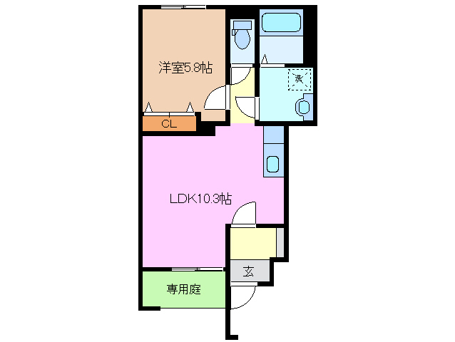 桑名市大字星川のアパートの間取り