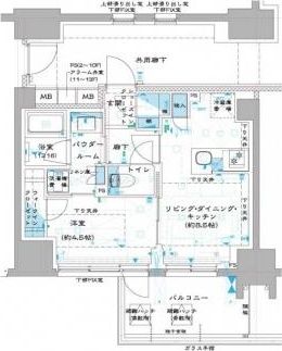 板橋区中板橋のマンションの間取り