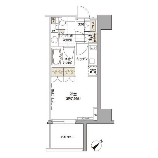 渋谷区渋谷のマンションの間取り