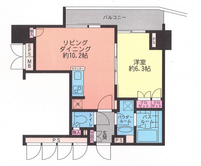 シティハウス日本橋の間取り