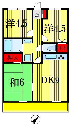 ルーラルタウン壱番館Ａ棟の間取り