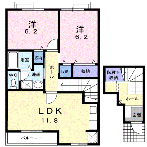 フルール小出の間取り