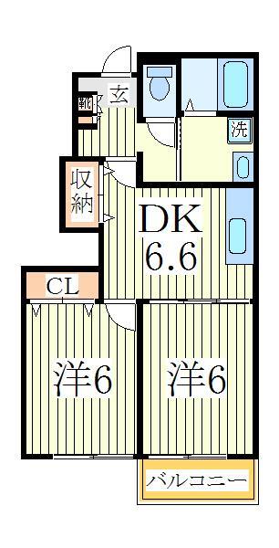 柏市大井のアパートの間取り