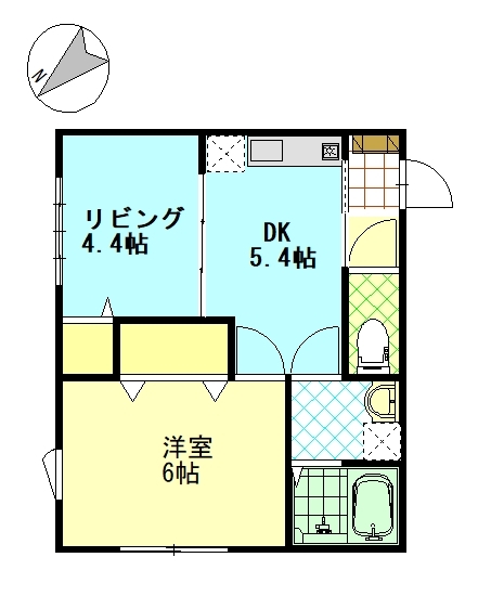 米沢市東のアパートの間取り