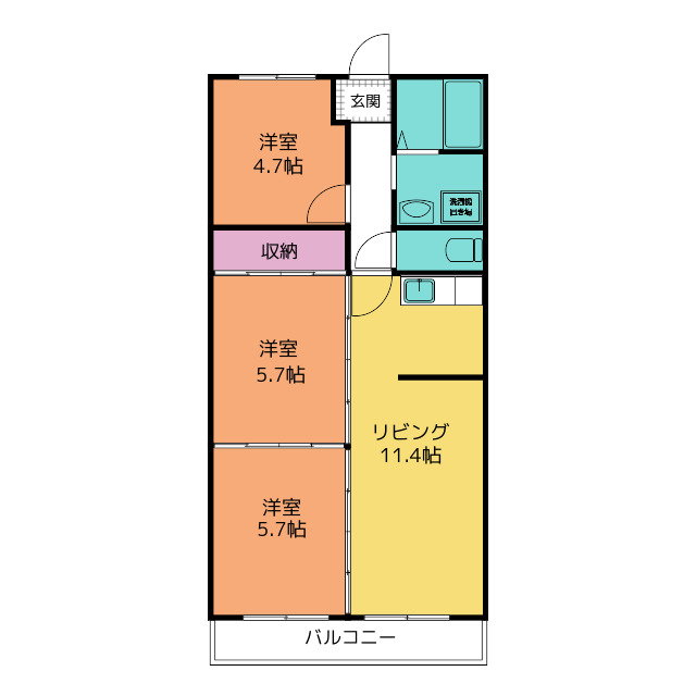 小山サンハイツ１の間取り