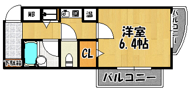 明石市桜町のマンションの間取り