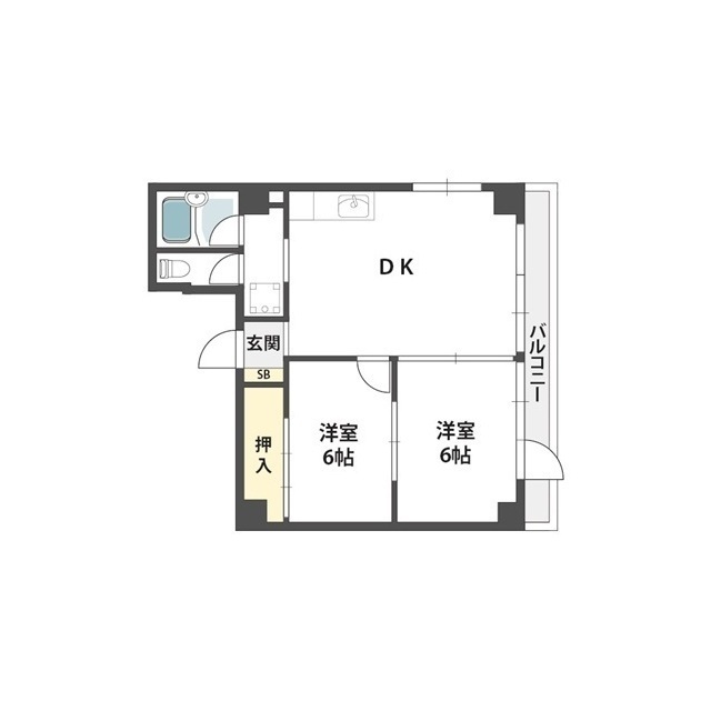 メゾン宝塚南口の間取り