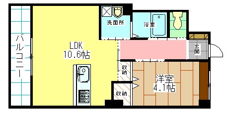 北九州市八幡西区本城東のアパートの間取り