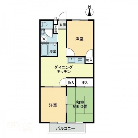 【フォブール大井Ａの間取り】