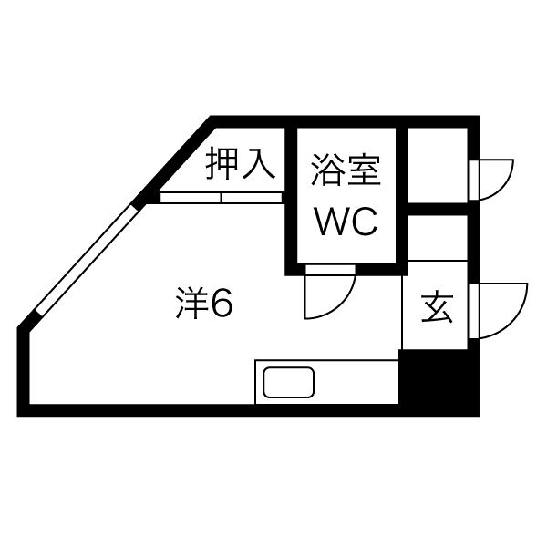 札幌市中央区南七条西のマンションの間取り