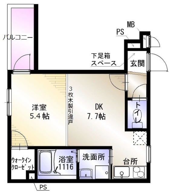 フジパレス箱殿町の間取り