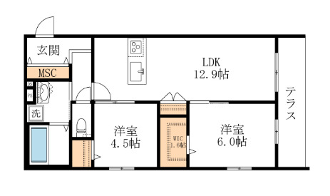 （仮称）北越谷4丁目メゾンの間取り