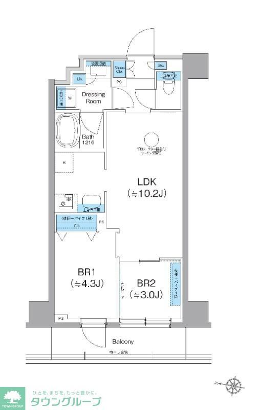 大田区仲池上のマンションの間取り