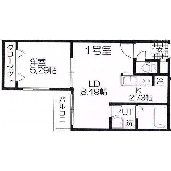 札幌市東区北十条東のマンションの間取り